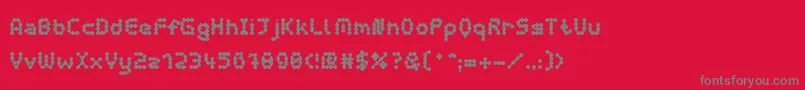 CurlyLavaBubbleBold Font – Gray Fonts on Red Background
