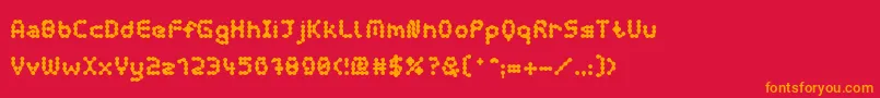 CurlyLavaBubbleBold Font – Orange Fonts on Red Background