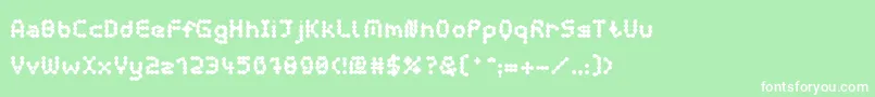 フォントCurlyLavaBubbleBold – 緑の背景に白い文字
