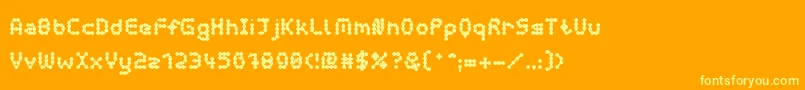 CurlyLavaBubbleBold Font – Yellow Fonts on Orange Background