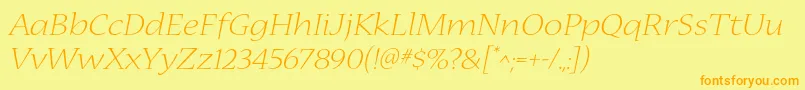 More about NuevastdLightextendedital Font NuevastdLightextendedital Font – Orange Fonts on Yellow Background