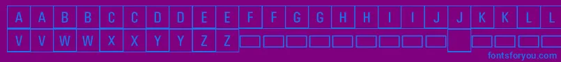 Jeuxcache Font – Blue Fonts on Purple Background