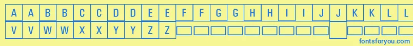 Jeuxcache Font – Blue Fonts on Yellow Background
