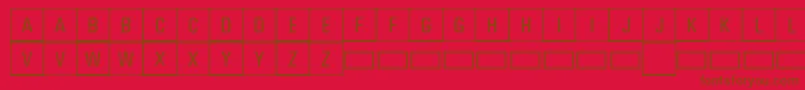 Jeuxcache Font – Brown Fonts on Red Background