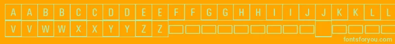 Jeuxcache Font – Green Fonts on Orange Background
