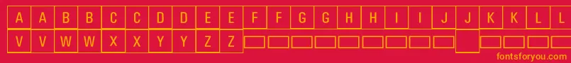 Jeuxcache Font – Orange Fonts on Red Background