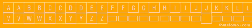 Jeuxcache Font – Pink Fonts on Orange Background