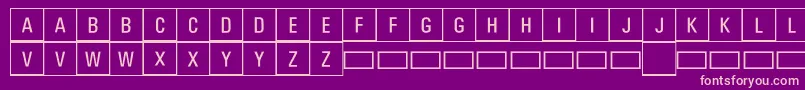 Jeuxcache Font – Pink Fonts on Purple Background