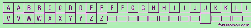 Шрифт Jeuxcache – фиолетовые шрифты на зелёном фоне