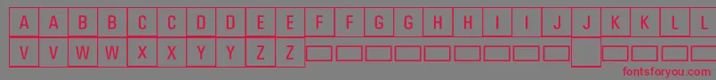 Jeuxcache Font – Red Fonts on Gray Background