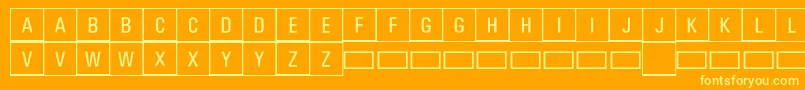 Jeuxcache Font – Yellow Fonts on Orange Background