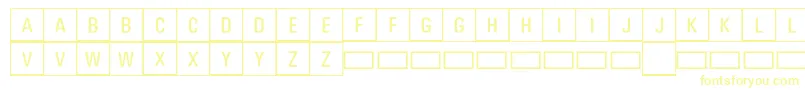 Jeuxcache Font – Yellow Fonts on White Background