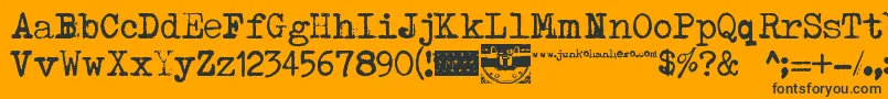 Typenoksidi Font – Black Fonts on Orange Background