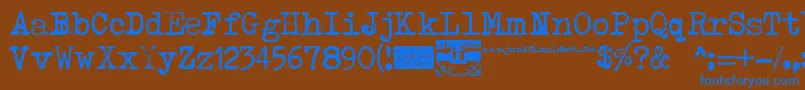 Typenoksidi Font – Blue Fonts on Brown Background