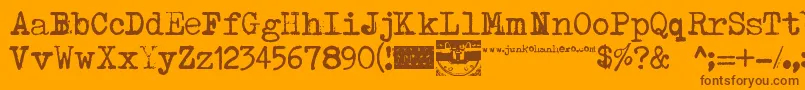 Typenoksidi Font – Brown Fonts on Orange Background
