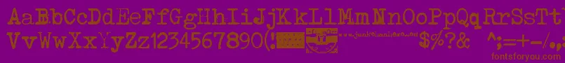 Typenoksidi Font – Brown Fonts on Purple Background