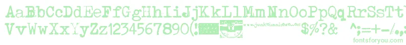 Typenoksidi Font – Green Fonts on White Background