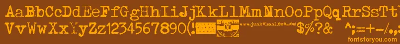 Typenoksidi Font – Orange Fonts on Brown Background