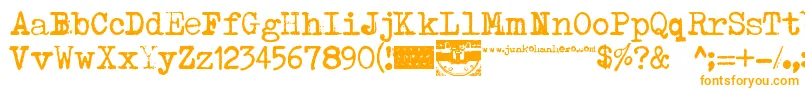 Typenoksidi Font – Orange Fonts on White Background