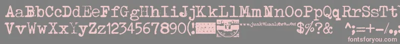 Typenoksidi Font – Pink Fonts on Gray Background