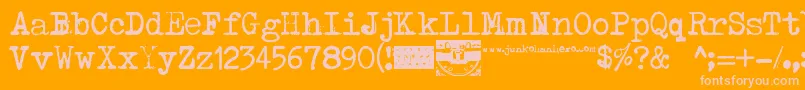 Typenoksidi Font – Pink Fonts on Orange Background