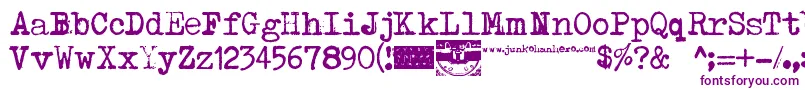 Typenoksidi Font – Purple Fonts on White Background