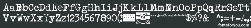 Typenoksidi Font – White Fonts on Black Background