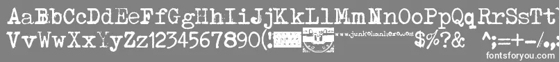 Typenoksidi Font – White Fonts on Gray Background