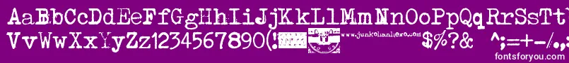 Typenoksidi Font – White Fonts on Purple Background