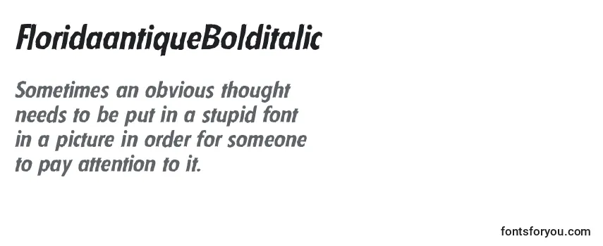 FloridaantiqueBolditalic Font