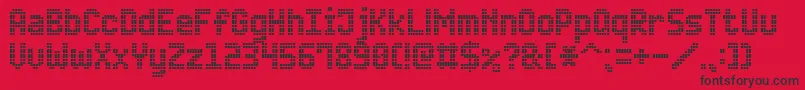 AdvancedLedBoard7 Font – Black Fonts on Red Background