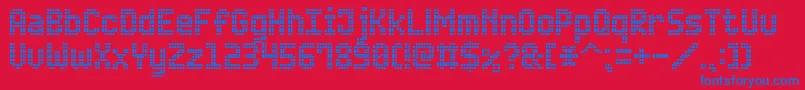 AdvancedLedBoard7 Font – Blue Fonts on Red Background