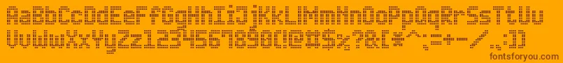 AdvancedLedBoard7 Font – Brown Fonts on Orange Background