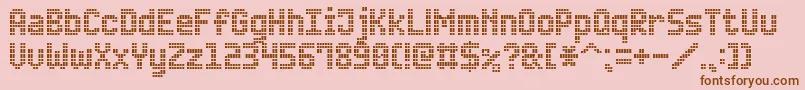 AdvancedLedBoard7 Font – Brown Fonts on Pink Background