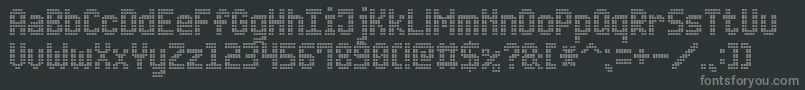Czcionka AdvancedLedBoard7 – szare czcionki na czarnym tle