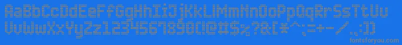 AdvancedLedBoard7 Font – Gray Fonts on Blue Background