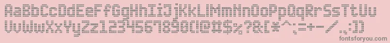 AdvancedLedBoard7-Schriftart – Graue Schriften auf rosa Hintergrund