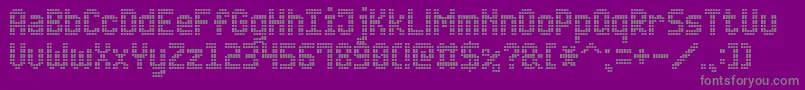 AdvancedLedBoard7 Font – Gray Fonts on Purple Background