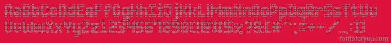 フォントAdvancedLedBoard7 – 赤い背景に灰色の文字