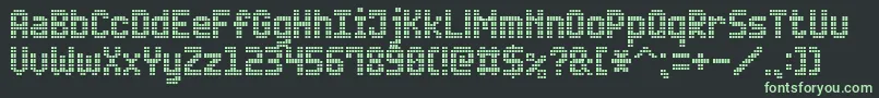 Шрифт AdvancedLedBoard7 – зелёные шрифты на чёрном фоне