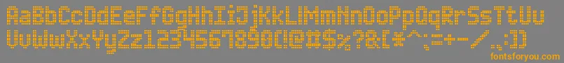 AdvancedLedBoard7 Font – Orange Fonts on Gray Background