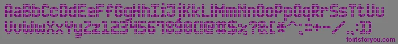 AdvancedLedBoard7 Font – Purple Fonts on Gray Background