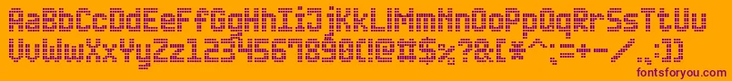 AdvancedLedBoard7 Font – Purple Fonts on Orange Background