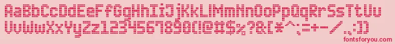 AdvancedLedBoard7 Font – Red Fonts on Pink Background