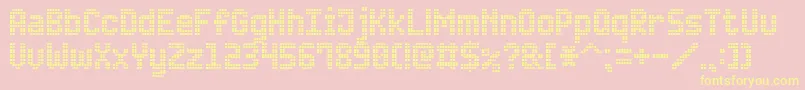 AdvancedLedBoard7 Font – Yellow Fonts on Pink Background