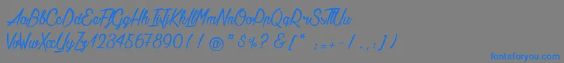 AgathaNeedsFlesh Font – Blue Fonts on Gray Background