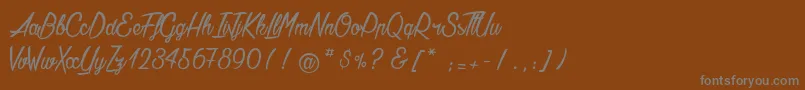 AgathaNeedsFlesh Font – Gray Fonts on Brown Background