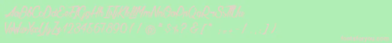 AgathaNeedsFlesh Font – Pink Fonts on Green Background