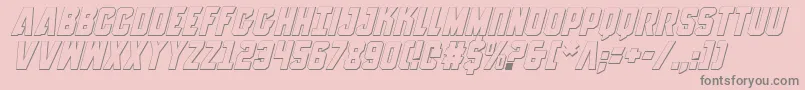 Anitlles3DItalic Font – Gray Fonts on Pink Background