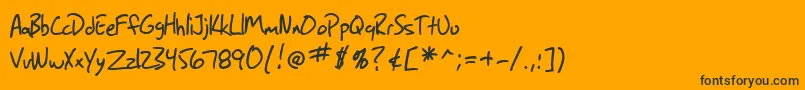 SfGrungeSans Font – Black Fonts on Orange Background